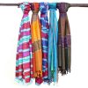 Lrg Indian Boho Scarves - 71x183cm - Random Blues