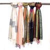 Lrg Indian Boho Scarves - 71x183cm - Random Greens