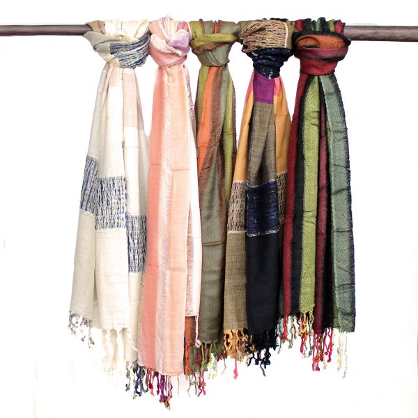 Lrg Indian Boho Scarves - 71x183cm - Random Greens