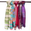 Lrg Indian Boho Scarves - 71x183cm - Random Purples