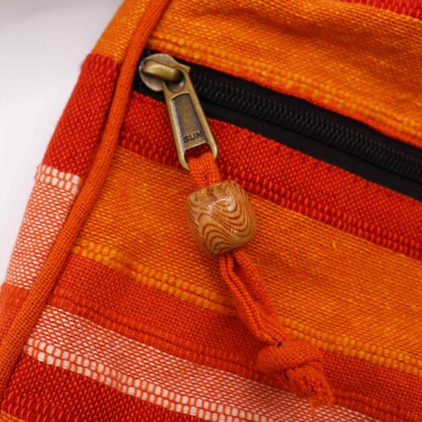 Lrg Nepal Sling Bag  (Adjustable Strap) -  Sunrise Orange - Image 2