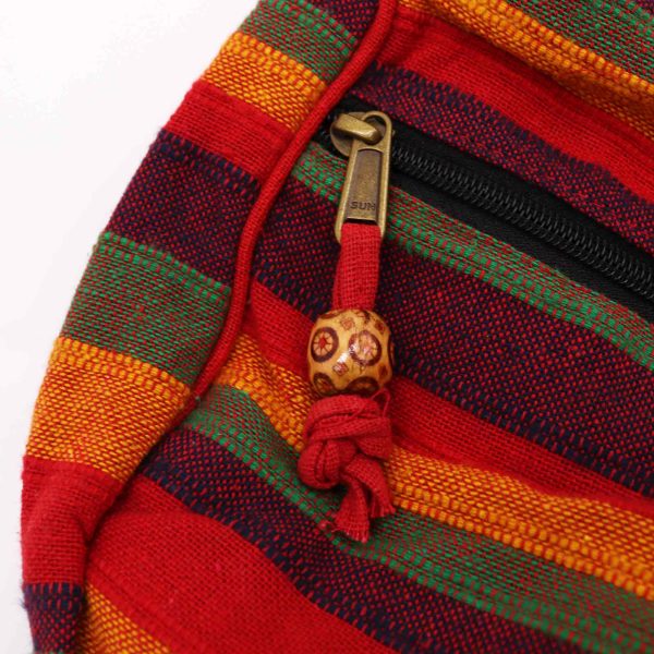 Lrg Nepal Sling Bag  (Adjustable Strap)  - Sunset Reds - Image 2