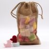 Lrg Washed Jute Pouch - 26x15cm