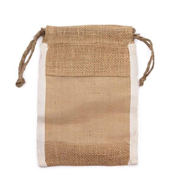 Med Washed Jute Pouch - 21x15cm - Image 2