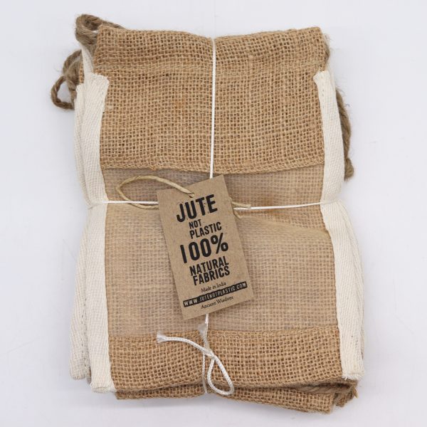 Med Washed Jute Pouch - 21x15cm - Image 3