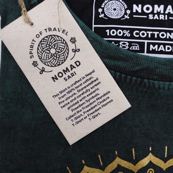 Medium Stone Washed T-Shirt - Mandala - Green - Image 3