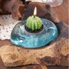 Molten Glass on Wood - Candle Holder - Image 6