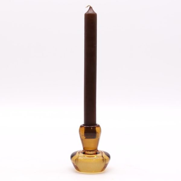Mushroom Flip Dinner Candle / Tealight Holder - Antique Amber - Image 3