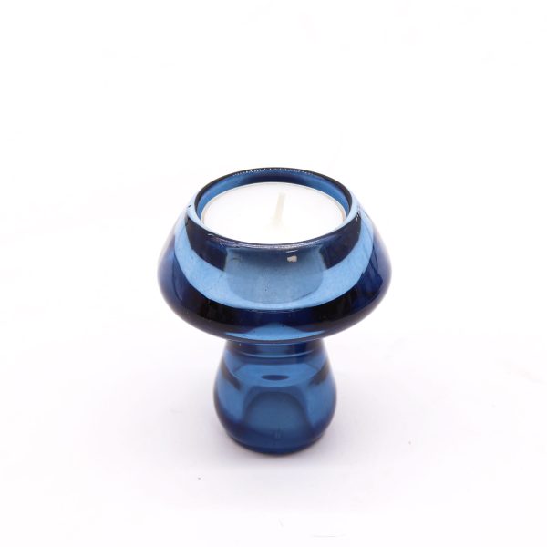 Mushroom Flip Dinner Candle / Tealight Holder - Royal Blue - Image 3