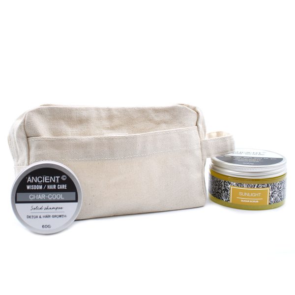 Natural Cotton Toiletry Bag 10 oz - Classic Square - Image 4