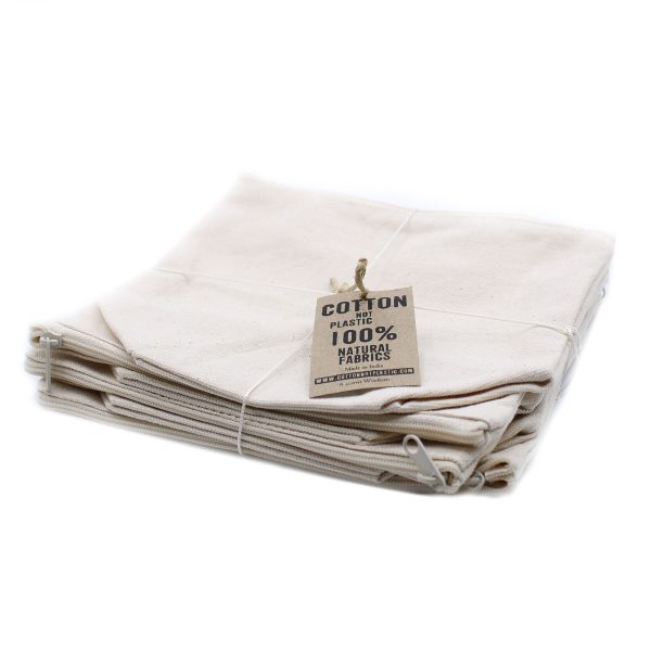 Natural Cotton Toiletry Bag 10 oz - Medium Pouch - Image 2