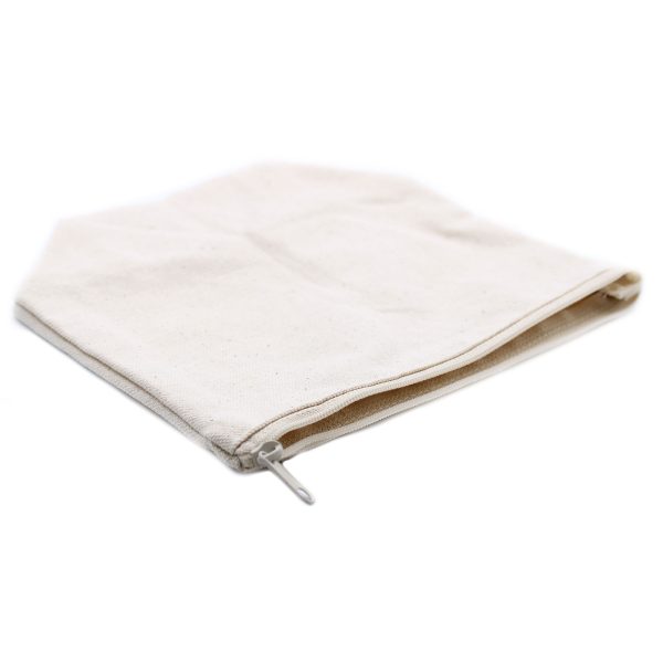 Natural Cotton Toiletry Bag 10 oz - Medium Pouch - Image 3