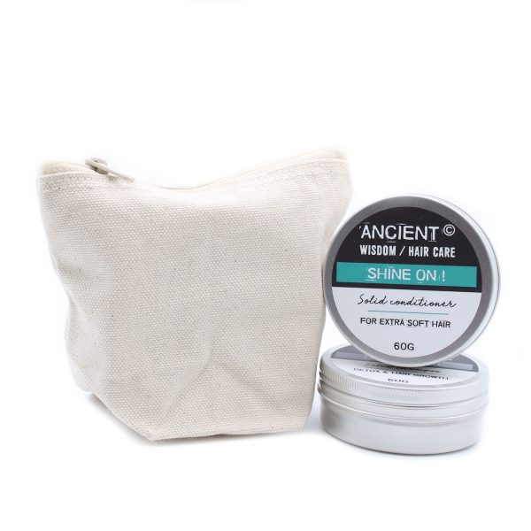 Natural Cotton Toiletry Bag 10 oz - Mini Pouch - Image 3