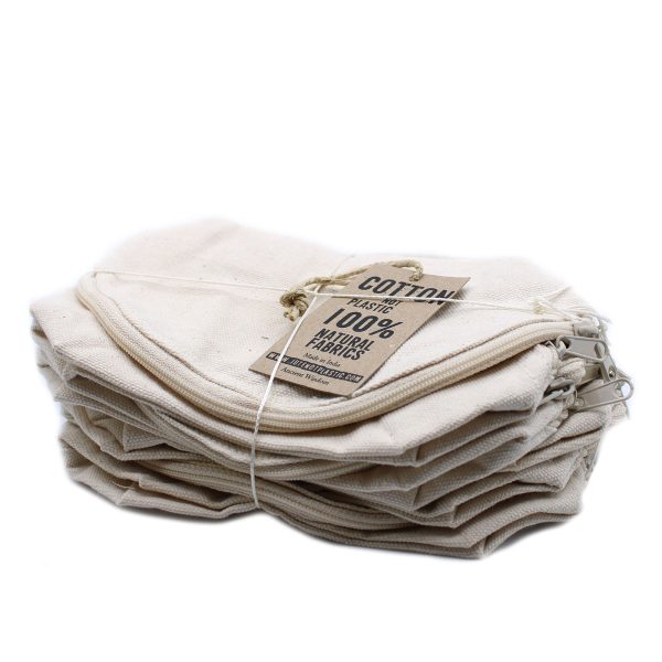 Natural Cotton Toiletry Bag 10 oz - Moon Bag - Image 2