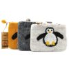Natural Felt Zipper Pouch (asst) - Cute Penguin - Image 2
