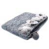 Natural Felt Zipper Pouch (asst) - Four Flowers - Image 4