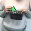 Natural Felt Zipper Pouch (asst) - Four Flowers - Image 6
