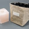 Natural Jute Cotton Gift Bag - Black Lining - Large - Image 4
