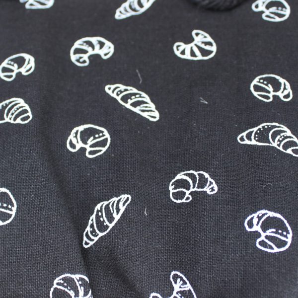 Natural Jute Cotton Gift Bag - Black Lining - Small - Image 5