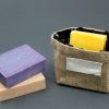 Natural Jute Cotton Gift Bag - Black Lining - Small - Image 4