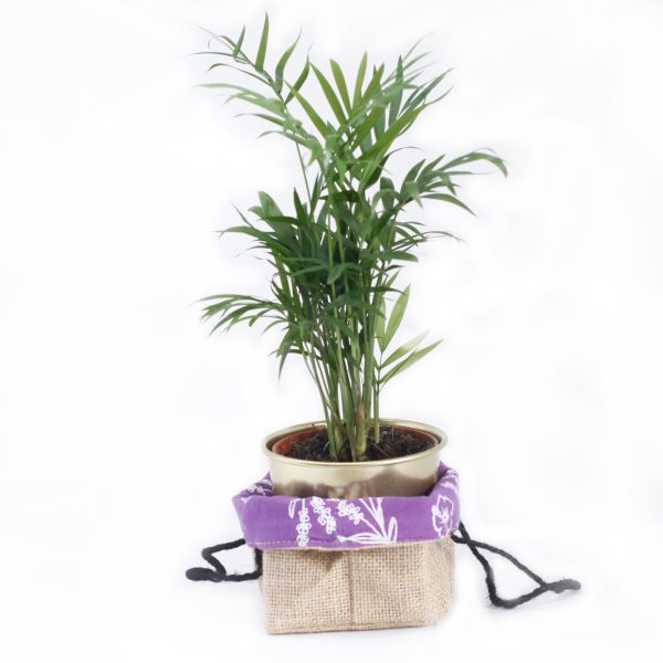 Natural Jute Cotton Gift Bag - Lavender Lining - Medium - Image 7