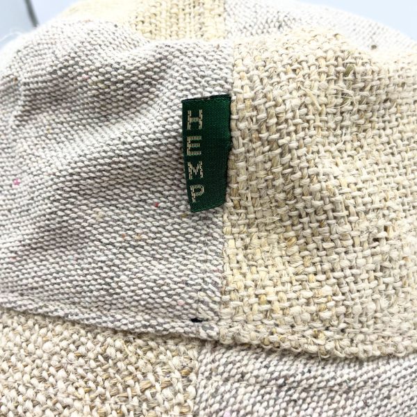 Patched Hemp & Cotton Boho Festival Hat - Natural - Image 2