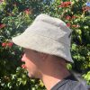 Patched Hemp & Cotton Boho Festival Hat - Natural - Image 4