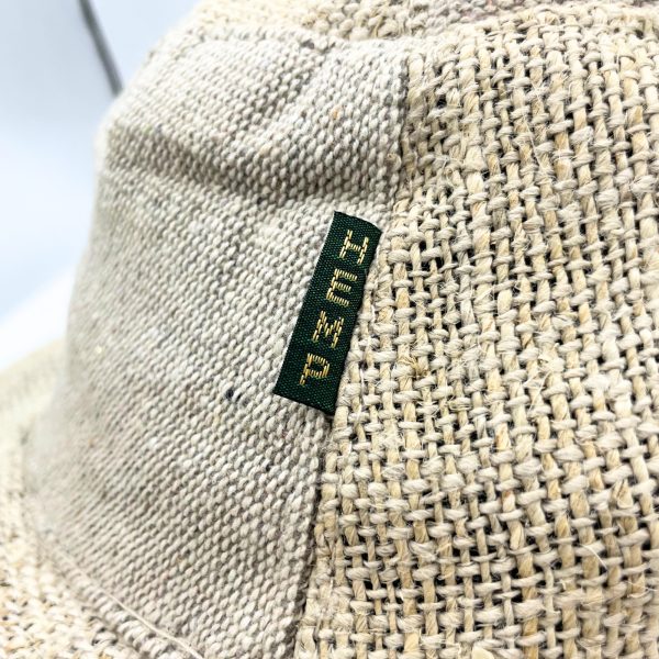 Patched and Wired Hemp & Cotton Boho Festival Hat - Natural - Image 3