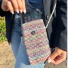 Phone Holder Bag Stripes Pink  - bunny decor - Image 3
