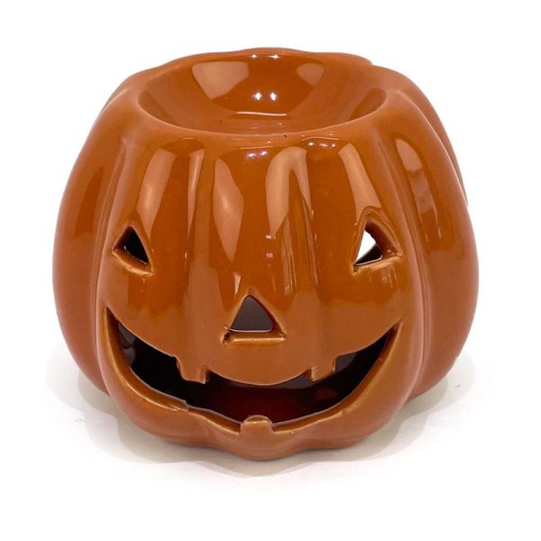 Pumpkin Jack O Lantern Shaped Ceramic Oil Burner