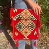 Red Kilim Messenger Festival Bag - Image 2