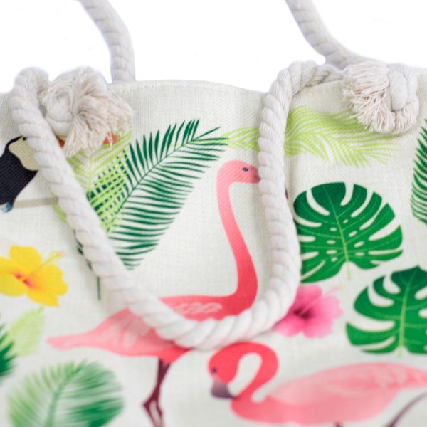 Rope Handle Bag - Flamingo & More - Image 2