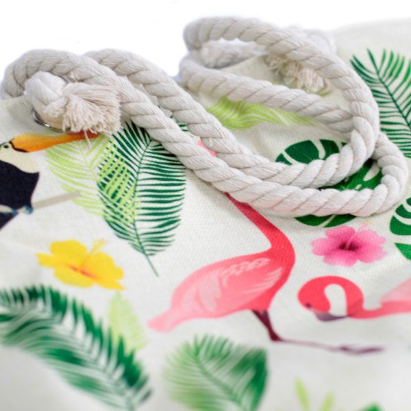 Rope Handle Bag - Flamingo & More - Image 3