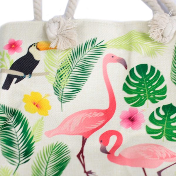 Rope Handle Bag - Flamingo & More - Image 5