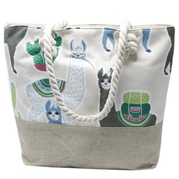 Rope Handle Bag - Llamas - Image 2