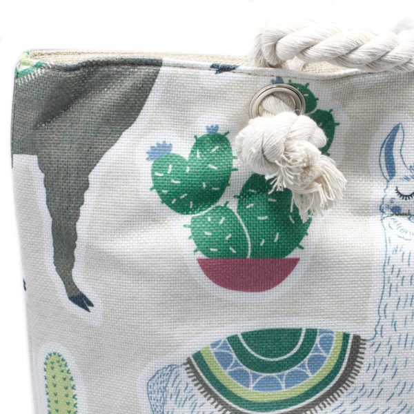 Rope Handle Bag - Llamas - Image 3