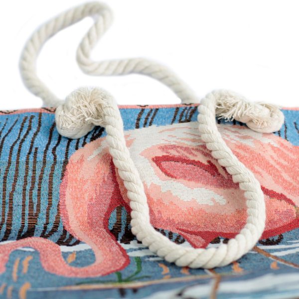 Rope Handle Bag - Pink Flamingo - Image 3