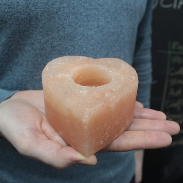 Salt Candle Holder - Med Heart - Image 2