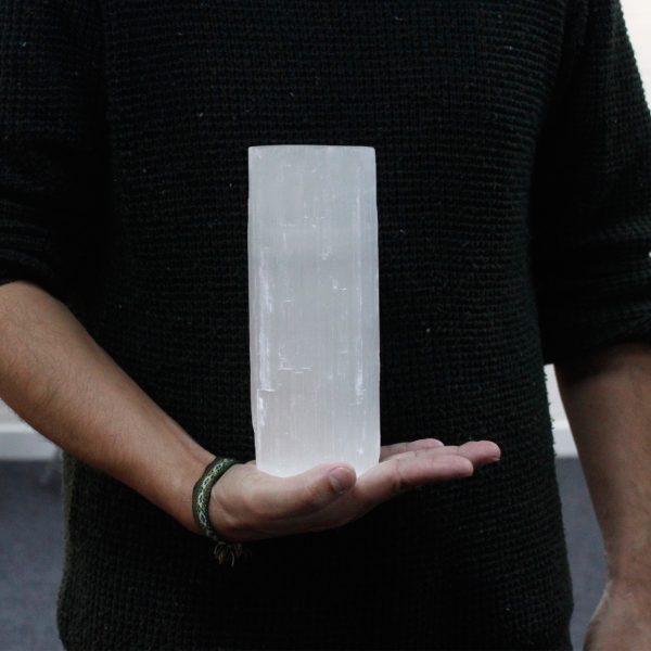 Selenite Cylinder Candle Holder - 20 cm - Image 3