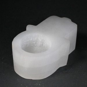 Selenite Hamsa Candle Holder¬†