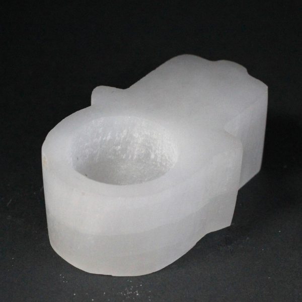 Selenite Hamsa Candle Holder¬†