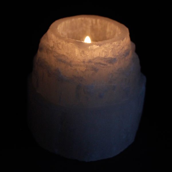 Selenite Mountain Top Candle Holder - 8 cm - Image 2