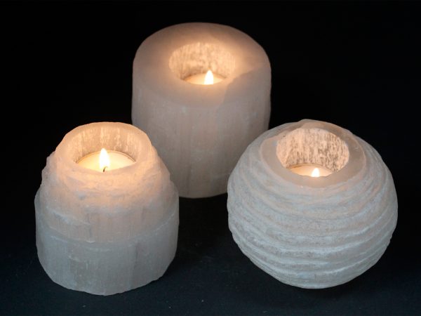 Selenite Mountain Top Candle Holder - 8 cm - Image 3