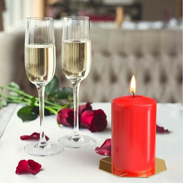 Set of 4 Pillar Candles  50mm (11/16/22/33H) - Ivory - Image 4