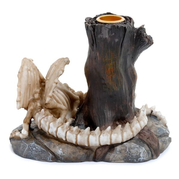 Shadows of Darkness Sleeping Bones Dragon Skeleton Candlestick Candle Holder - Image 4