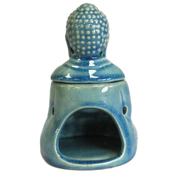 Sitting Buddha Oil Burner - Blue - Image 3