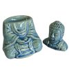 Sitting Buddha Oil Burner - Blue - Image 4