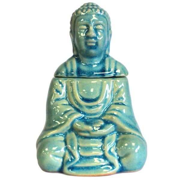 Sitting Buddha Oil Burner - Blue - Image 5