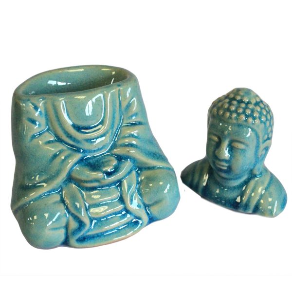 Sitting Buddha Oil Burner - Blue - Image 7