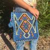 Sky Blue Kilim Messenger Festival Bag - Image 2